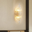 Axyaa Crystal Wall Lamp, Postmodern Light Luxury for Living Room, Bedroom, Staircase Lighting