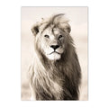 Axyaa Reed Lion Landscape Canvas Print Wall Art for Nordic Living Room Decor