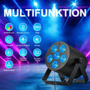 Axyaa RGBWA+UV LED Par Lights DMX512 Remote Control for Stage Lighting