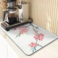 Axyaa Chinese Style Flowers Pattern Cup Mat Set for Dining Table