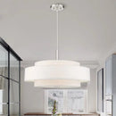 Axyaa Modern Three-Layer Fabric Chandelier for Living Room, Bedroom, and Hotel Lighting