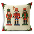 Axyaa Christmas Pillow Covers: Santa Socks Nutcracker Throw Pillowcase for Home Decor