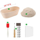 Axyaa Bread Banneton Proofing Basket Set: Oval & Round Sourdough Baskets for Baking Fermentation