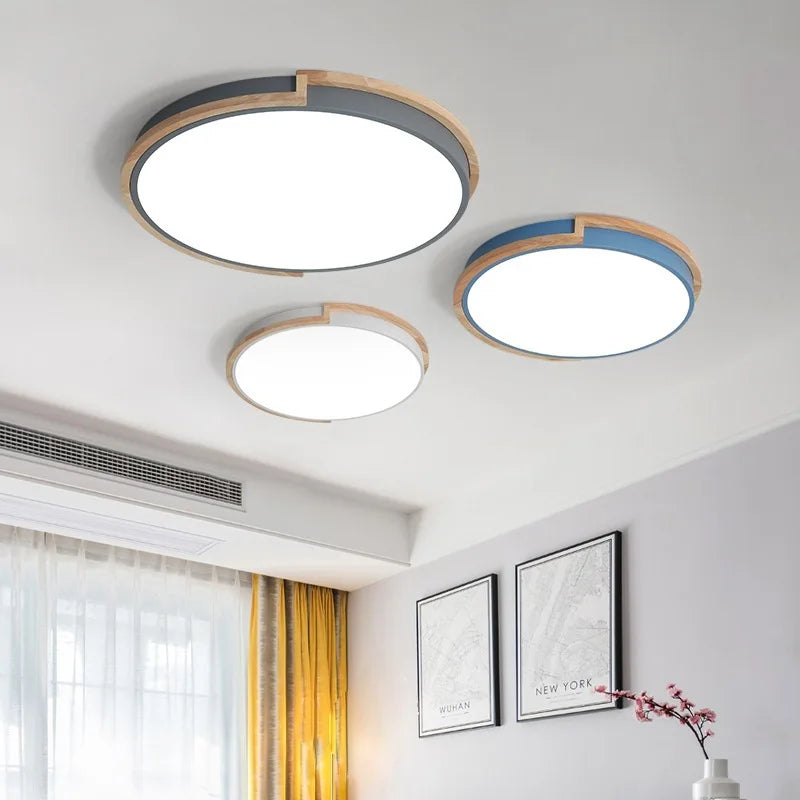 LED Macaron Chandelier for Bedroom Living Room, Modern Interior Lighting Fixture by Axya.