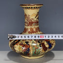 Axyaa Handmade Porcelain Painted Japanese Dowager Ceramic Storage Vase - Collectible Office Desk Decor