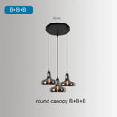 Axyaa Smoke Grey Glass Chandelier - Retro Loft Ceiling Lighting