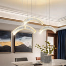 Axyaa Crystal Chandeliers: Modern LED Ceiling Hanging Lights for Living Room