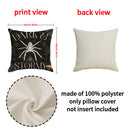 Axyaa Halloween Horror Linen Pillowcase 45x45 - Holiday Cushion Cover for Sofa