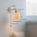 Axyaa Ceramic LED Wall Lamp Sconce Vintage Style for Bathroom Mirror Copper Switch