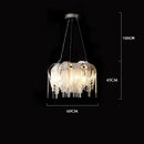 Axyaa Tassel Pendant Aluminum Chain Chandelier for Living Room Kitchen
