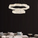 Axyaa Crystal Nordic Chandelier LED Pendant Light for Living Room