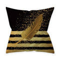 Axyaa Golden Black Pattern Decorative Cushion Cover 45*45CM for Home Sofa Car