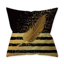 Axyaa Golden Black Pattern Decorative Cushion Cover 45*45CM for Home Sofa Car