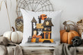 Axyaa Halloween Rainbow Pumpkin Design Cushion Cover