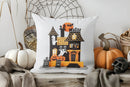 Axyaa Halloween Rainbow Pumpkin Design Cushion Cover