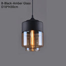 Axyaa Retro Glass LED Pendant Chandelier for Bedroom Dining Room Bar Restaurant