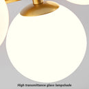 Axya Gold Glass Ball Pendant Lights for Dining Tables Chandelier - Modern Home Decor Fixture