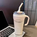 Axyaa 650ml Stainless Steel Thermal Tumbler with Handle and Straw