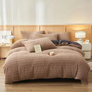 Axyaa Winter Warm Fleece Milk Velvet Bedding Set Twin Queen King Home Linens