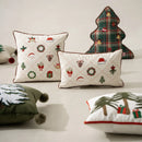 Embroidered Christmas Pillow Cover - Axyaa Cozy Holiday Decor