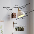 Axyaa Ceramic Copper LED Wall Lamps with Pull Chain Switch for Home Decor