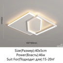 Axyaa Square Matte Black LED Ceiling Light - Adjustable Color Temperature for Bedroom and Living Room