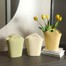 Axyaa Ceramic Flower Basket Vase: Creative Home Decor & Room Accent