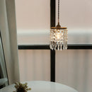 Axyaa Crystal Chandelier LED Pendant Light for Elegant Home Decor