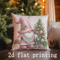 Axyaa Snowman Gnome Christmas Cushion Cover for Sofa Car Bedroom