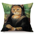 Axyaa Cat Portrait Nordic Art Pillow Cover
