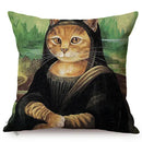 Axyaa Cat Portrait Nordic Art Pillow Cover