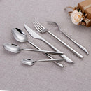 Axyaa 21-Piece Stainless Steel Cutlery Set - Mirror Finish Elegant Tableware