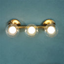 Axyaa Nordic Glass Wall Lamp Iron Plated LED Multi Head Decorative Mirror Headlight