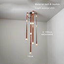 Axyaa Marble Designer Belt Pendant Light: Dimmable Luxury Chandelier