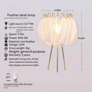 Axyaa Nordic Ostrich Feather Ceiling Light Chandelier for Dining & Bedroom