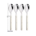 Axyaa Silver Acrylic Handle Cutlery Set, Stainless Steel Western Dinner Flatware