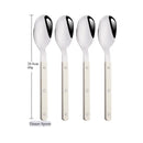 Axyaa Silver Acrylic Handle Cutlery Set, Stainless Steel Western Dinner Flatware