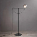 Axyaa Black Texture LED Floor Lamp for Bedroom Living Room Study Eye Protection