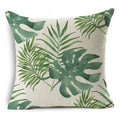 Axyaa Tropical Plants Linen Cushion Cover 45x45cm - Decorative Sofa Bed Pillow Case