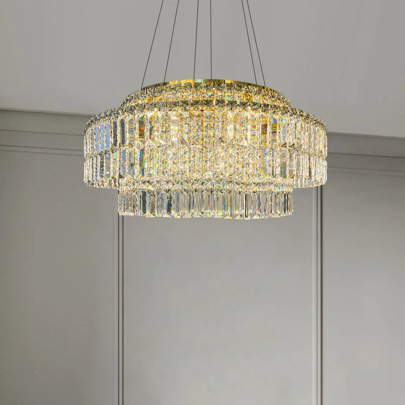 Luxury Crystal Chandelier by Axyaa: Elegant Pendant Light for Home Living Room