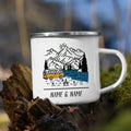 Personalized Caravan Enamel Mug by Axyaa - Camper Coffee Tea Cup