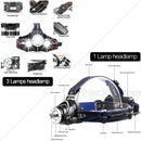 Axya Rechargeable LED Headlamp 4-mode Waterproof Head Lamp for Outdoor Activities