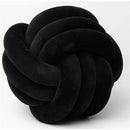 Axyaa Velvet Knot Ball Pillow: Round Handmade Decor Cushion