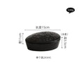 Axyaa Stone Pattern Ceramic Dessert Bowl with Lid, Ideal for Stew, Soup, and Salad