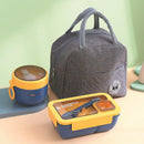 Axyaa Portable Leakproof Lunch Box Set with Thermal Bag, Large Food Storage Bag