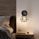 Axyaa Industrial Vintage LED Wall Light Sconce Cage Lampshade Loft Bedside Lighting