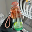 Axyaa 750ML Gradient Straw Water Bottle: Leak-proof, Portable for Sports, Gym, Camping