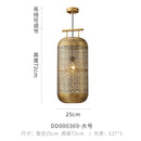 Axyaa Zen Birdcage Pendant Light LED E27 Gold Hanging Lamp for Restaurant Tea Room