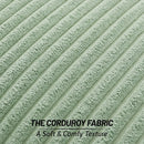 Axyaa Soft Corduroy Striped Throw Pillow Covers 18x18 Inch Farmhouse Boho Decor