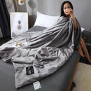 Axyaa Luxury Silk Quilt Queen Comforter Ultra-Soft Spring/Summer Satin Quilted High-End